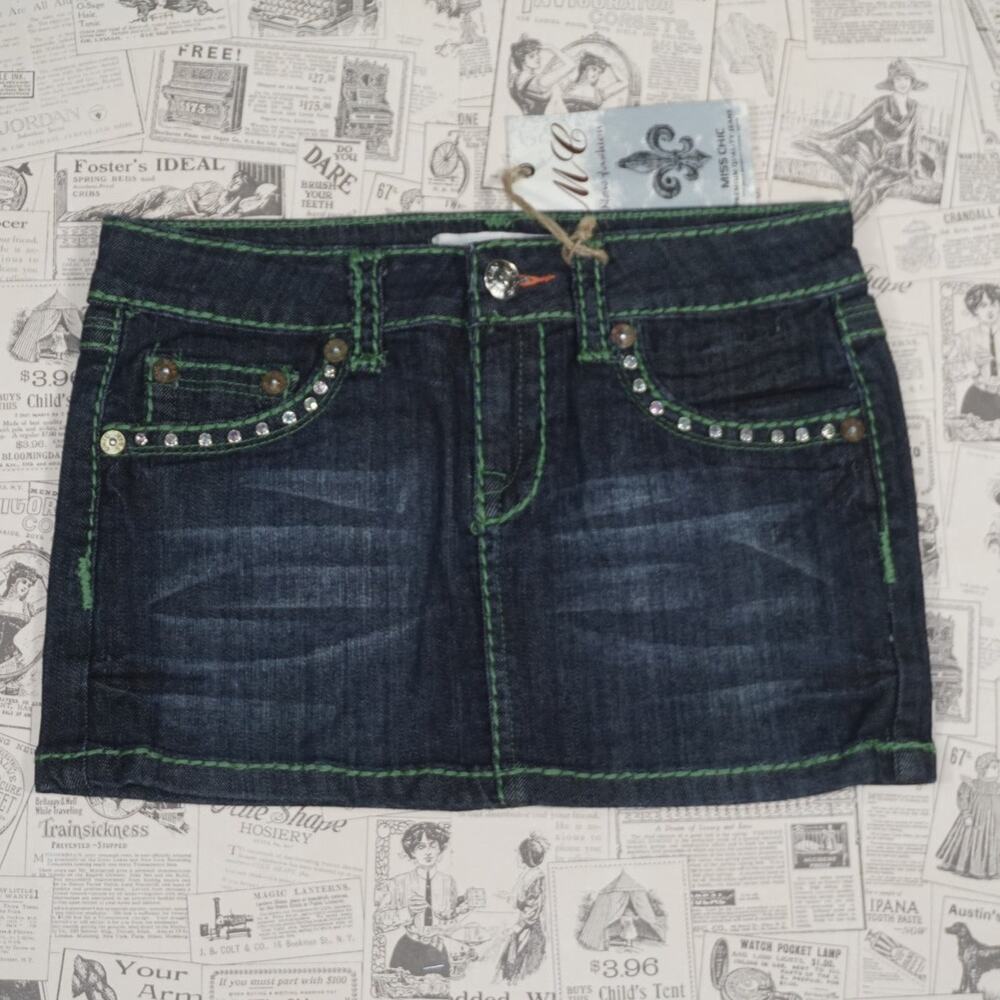 4 - Vintage Y2K American Vintage Shorts rhinestone green